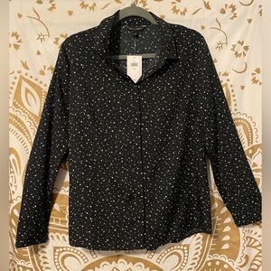 NWT Banana Republic Starry Space Button Blouse